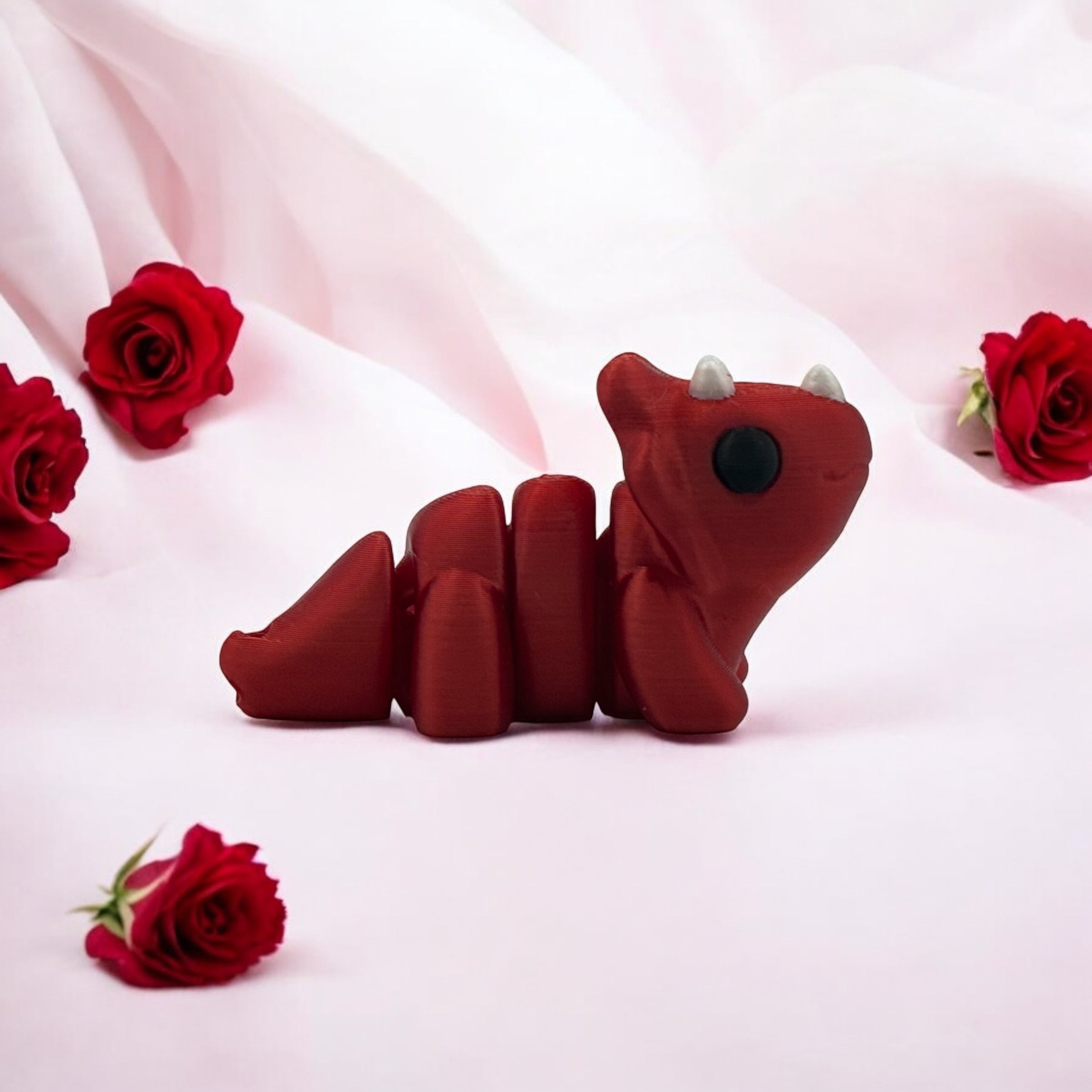 3D Printed Baby Triceratops Keychain